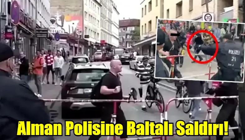 Alman Polisine Baltalı Saldırı!