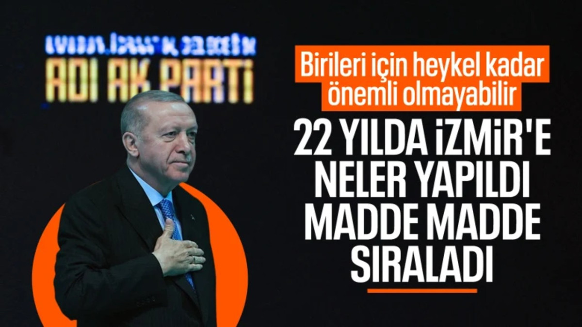 Cumhurbaşkanı Erdoğan, Son 22 Yılda İzmir'e Yapılanları Tek Tek Anlattı