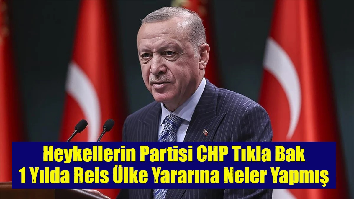 Heykellerin Partisi CHP Tıkla Bak  1 Yılda Reis Ülke Yararına Neler Yapmış